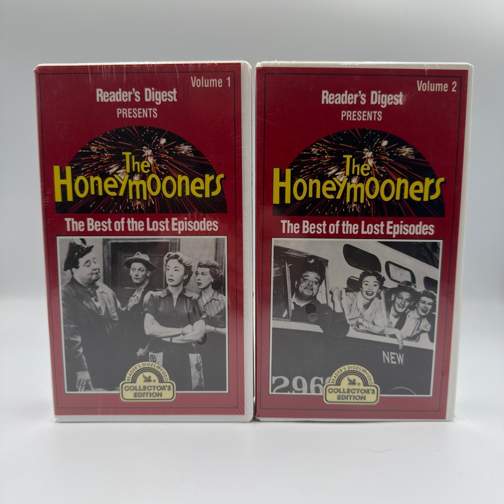 The Honeymooners Best of the Lost Episodes VHS Vol 1 & 2 Reader's Digest Sealed
